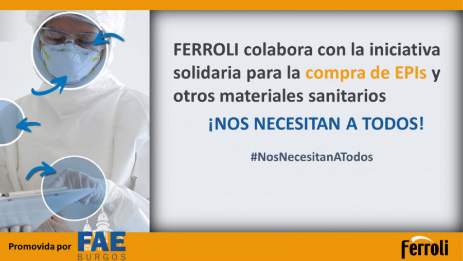 Ferroli colabora con la iniciativa solidaria para la compra de productos sanitarios 2 33593