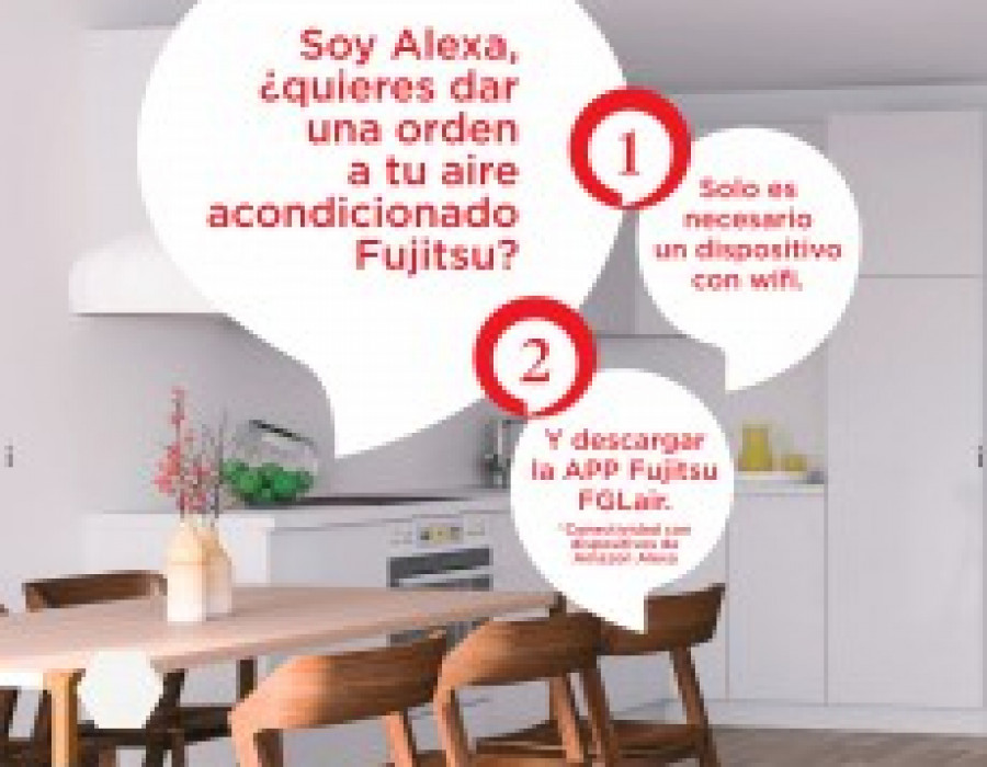 Fujitsu con dispositivo alexa 29586